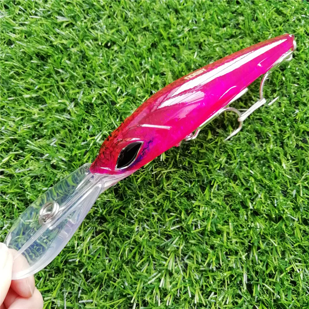 18cm 90g Wobbler Angelköder Großer Crankbait Minnow Peche Bass Trolling Kunstköder Hecht Karpfen Köder Peche Angelzubehör – Detail 14