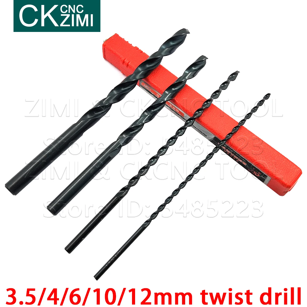 1P 3.5Mm 4Mm 6Mm 10Mm 12Mm Mata Bor HSS Baja Kecepatan Tinggi Lurus Pisau Bor Putar Alat Daya Bor Putar Kobalt untuk Logam