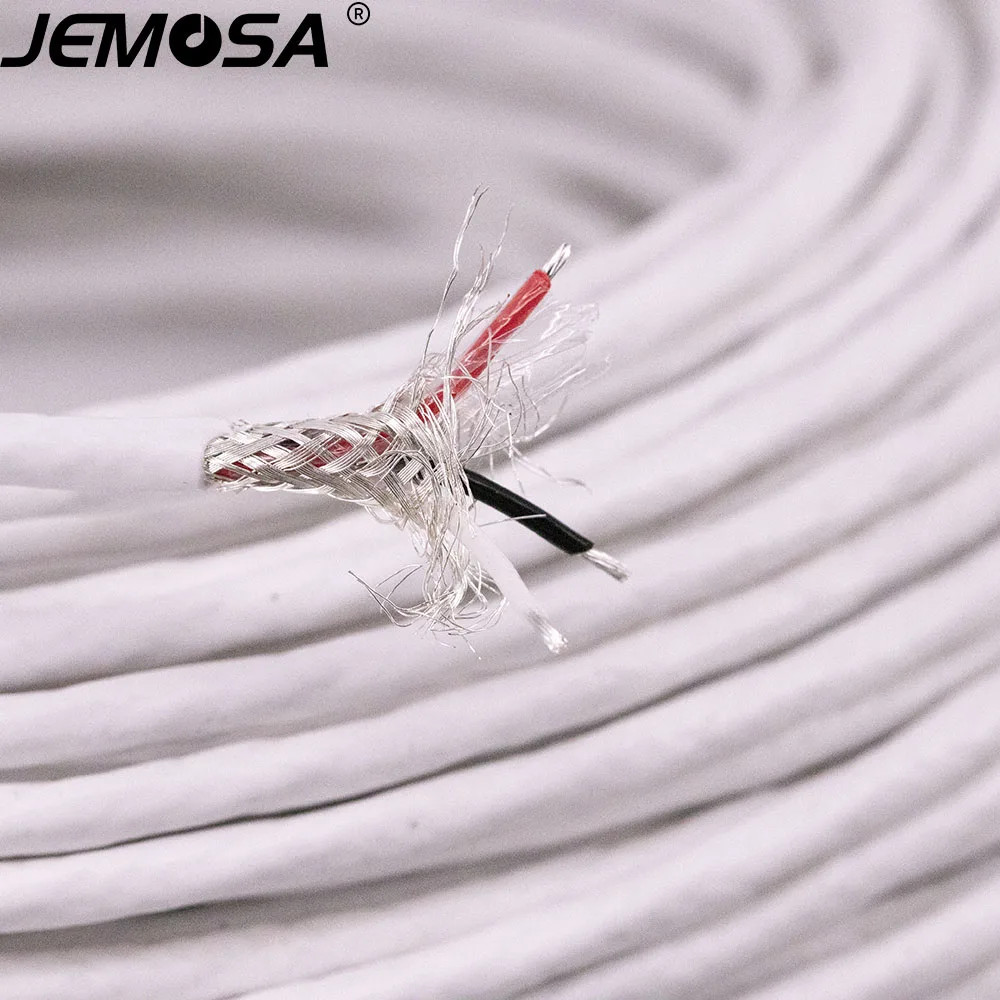 DIY HIFI 오디오 앰프용 PTFE 구리 와이어, 고온 은도금 구리 차폐 와이어, 3 코어 직경 4.5mm, 1m