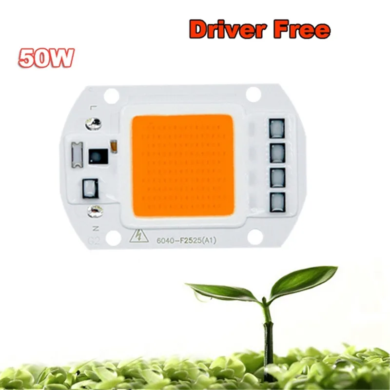 AC220V Led Grow Chip Plant Grow Light Full Spectrum 30W 50W LED Chips Driver FreeLamp Beads Flowers Support Dropshipping