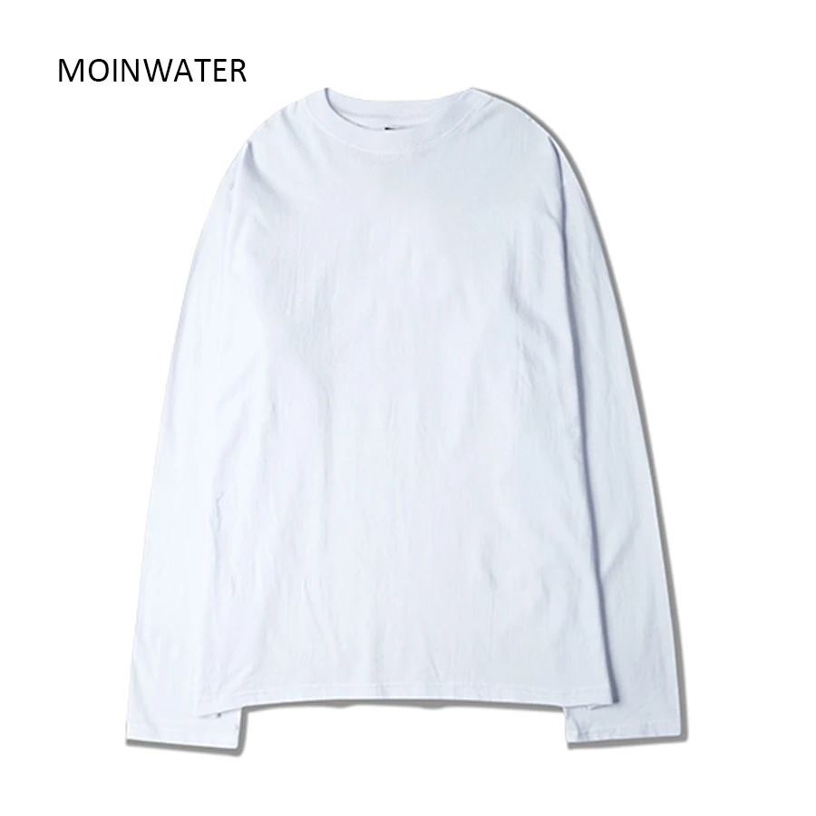 MOINWATER New Women 100% Cotton Long Sleeve T shirts for Autumn Female Green Purple Spring Solid Tees Tops MLT2138