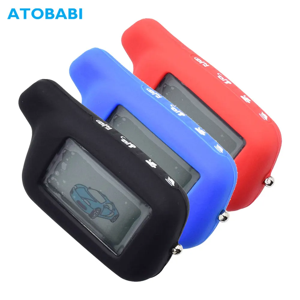 Soft Silicone Car Key Case For Tomahawk X3 X5 Two Way Car Alarm System LCD Remote Control Skin Keychain Shell Protector Cover