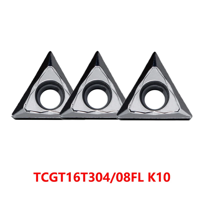 CNC Original Inserts TCGT 16T304 16T308 TCGT16T304FL TCGT16T308FL K10 For Copper Aluminum Material Lathe Machine Cutting Tool