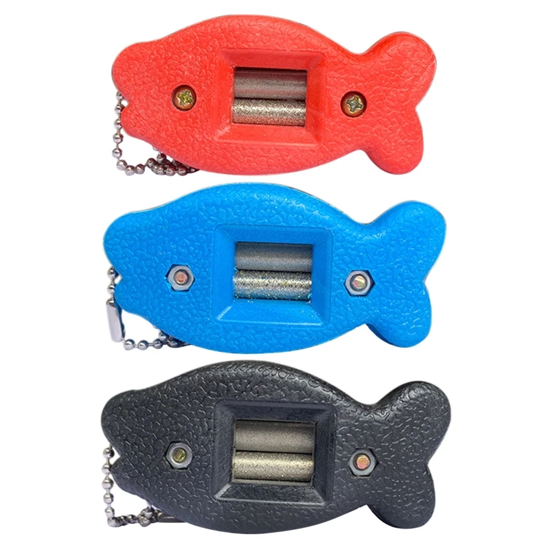 

Ice Hockey Shoe Dual Core Diamond Sharpener Ice Skate Blade Hockey Sharpening Oilstone Portable with Hanging Lanyard