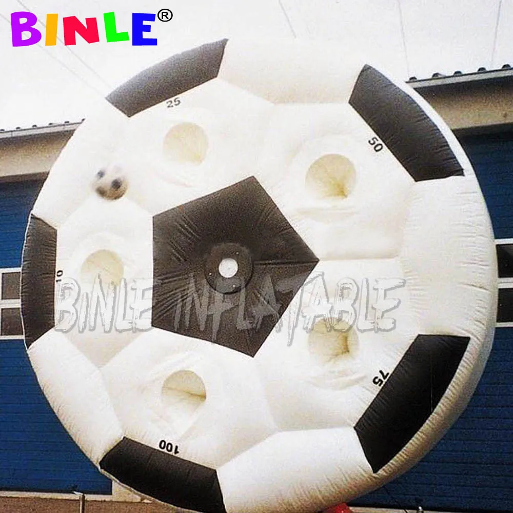 Customized Carnival Sport shooting Games round Inflatable Football Goal Inflatable Soccer Goal Post For school excercise