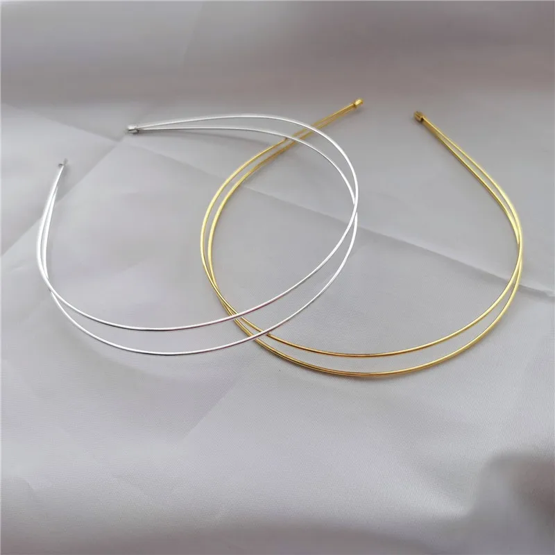 10pcs Sivler/Gold Metal Minimalist Handmade Diy Double-Layer Hair HoopHair Clips Hairpins Barrette Hair Styling Accessori