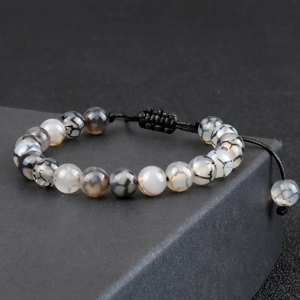 8mm Trendy Natural Tiger Eye Lava Stone Beads Bracelet For Women Men Adjustable Bracelets Yoga Healing Counple Jewelry New Gifts