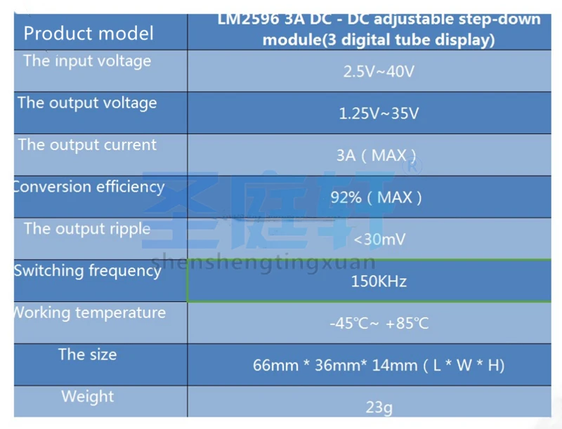 LM2596 DC DC Step Down Converter Voltage Regulator LED Display Voltmeter 4.0~40 to 1.3-37V  Buck Adapter Adjustable Power Supply