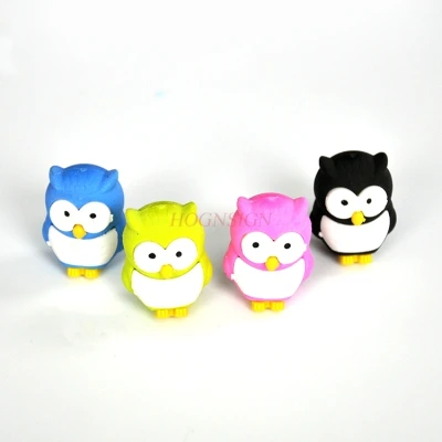 4Pcs Creative Gum Afneembare Cartoon Dier Gum Kind Student Leren Briefpapier Leuke Gum