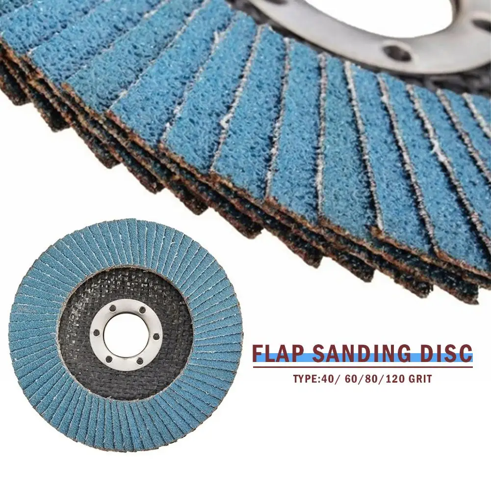 10PCS Professional Flap Discs 115mm 4.5 Inch Sanding Discs 40/60/80/120 Grit Grinding Wheels Blades For Angle Grinder Polishing4