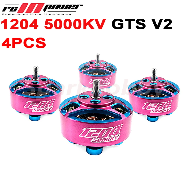 4PCS NEW RCinpower GTS 1204 5000KV V2 mini Brushless Motor 1.5mm 3-4S 6g indoor mini motor RC Multicoptor FPV Drone freestyle