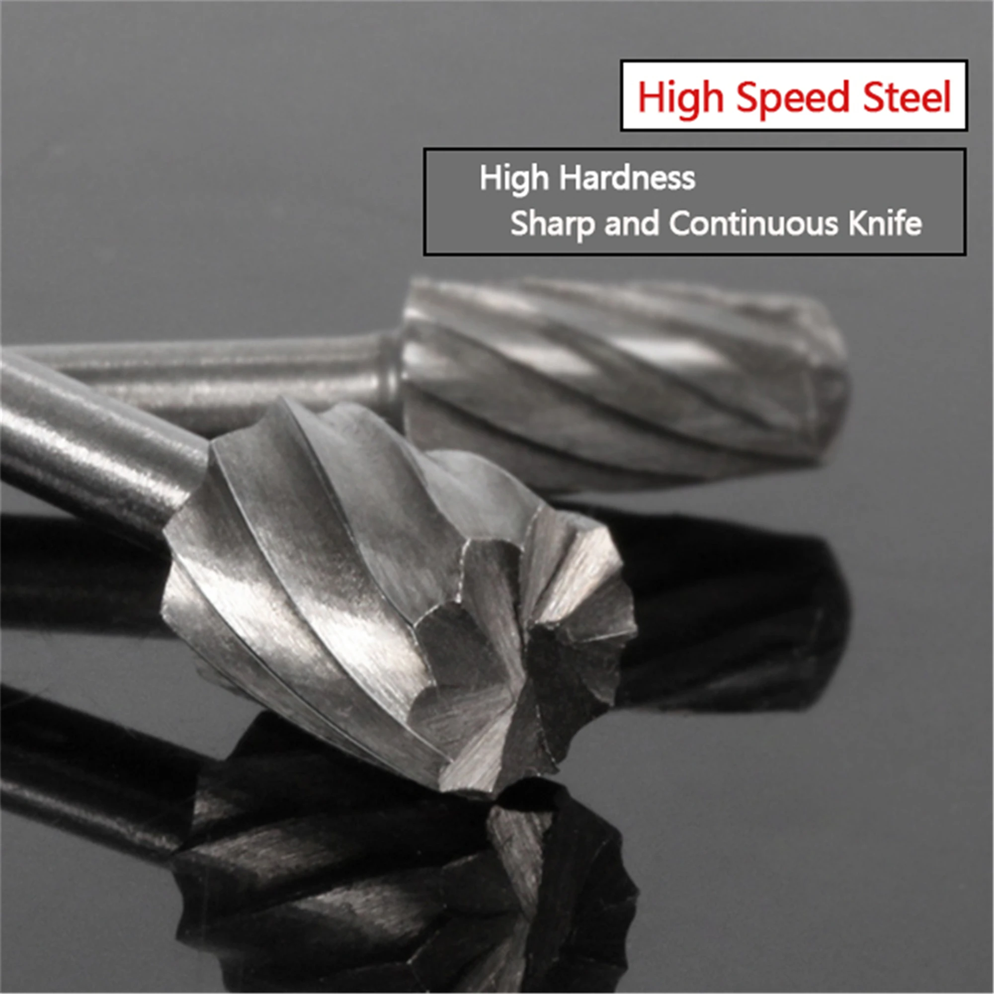 6 teile/satz 1/8 Zoll Schaft Dreh Werkzeug Mini Schleifen Kopf Metall Polieren Dremel Bits Grat Elektrische High Speed Stahl Datei cutter
