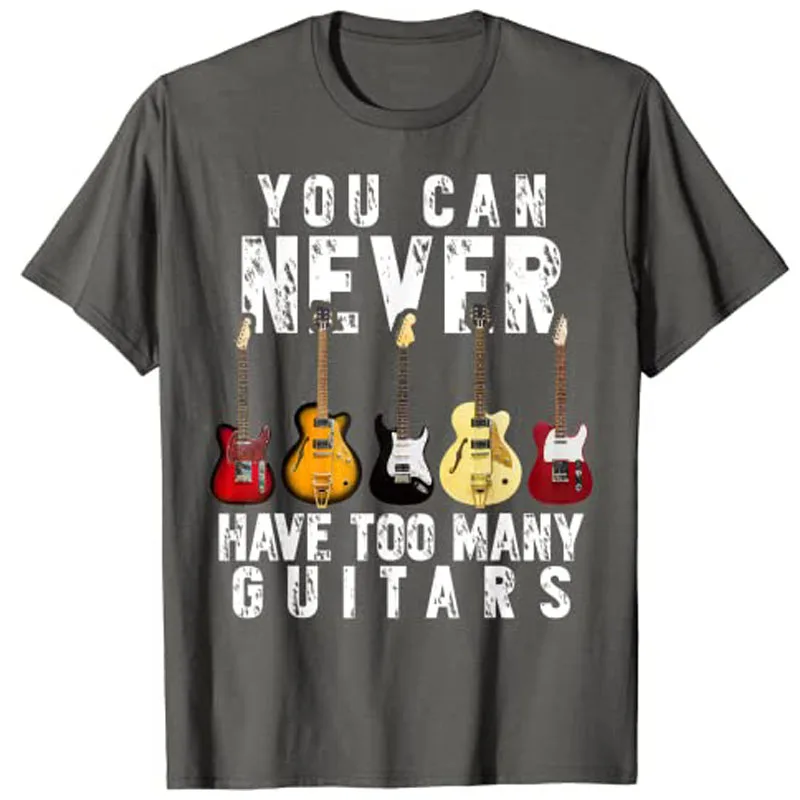 T-Shirt, vous ne pouvez jamais avoir trop de guitares, musique, cadeau amusant