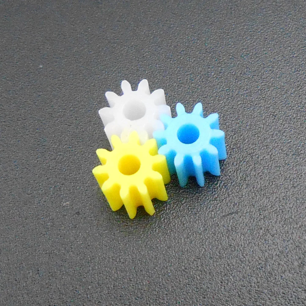 

50PCS 0.5 Modulus 10T 0.5M 10 Teeth Spur Gear A 2MM 1.95MM Blue Yellow White Gears Height 5MM Diameter 6MM 10T2A *FD151-152-267