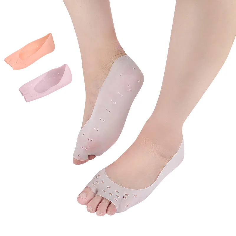 NEW Fashion Silicone Feet Care Socks Split Toe Socks Foot Skin Moisturizing Gel Heel Invisible Elasticity Non-slip Toe Corrector