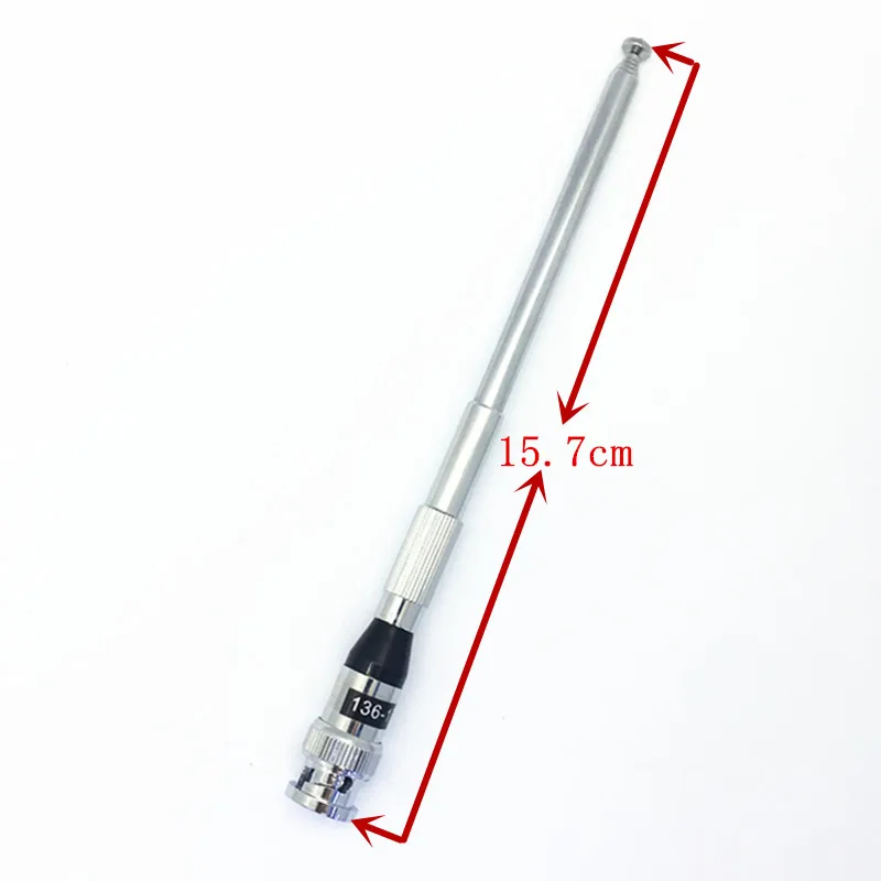 Stainless steel telescope VHF 136-174MHZ antenna BNC for Icom IC-V8/V82/V85,for Kenwood TK208 etc wlakie talkie