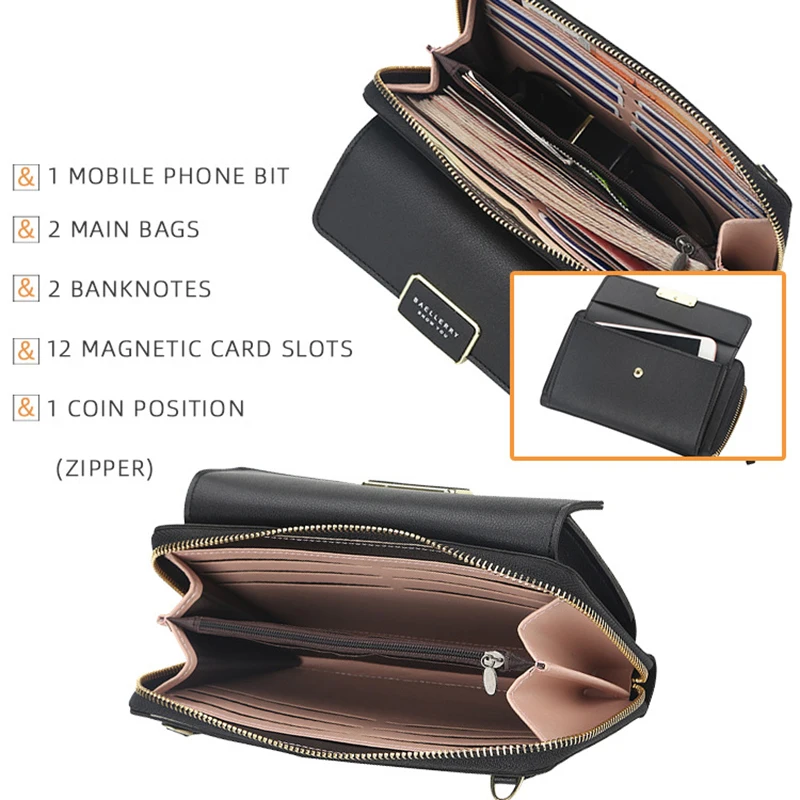 Cell Phone Purse Crossbody Bag Fashion Wallet Shoulder Bag Wallet Handbag For Women Best Sale-WT