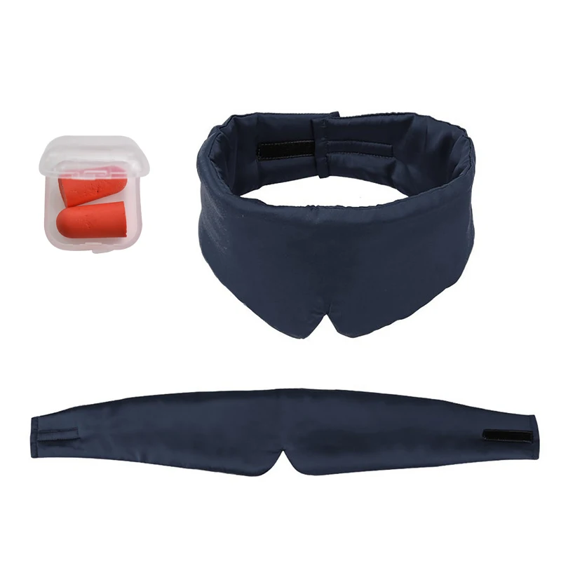 3D Silk Soft Sleep Mask Natural Sleeping Eye Mask Eyeshade Cover Shade Eye Patch Women Men Portable Blindfold Travel Eyepatch