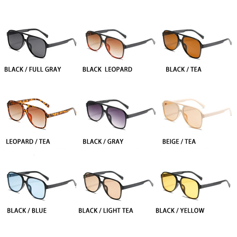 Popular Pilot Yellow Sunglasses Women 2026 Retro Oversized  Driving Sun Glasses Female Vintage Eyewear Gradient Shades for Women