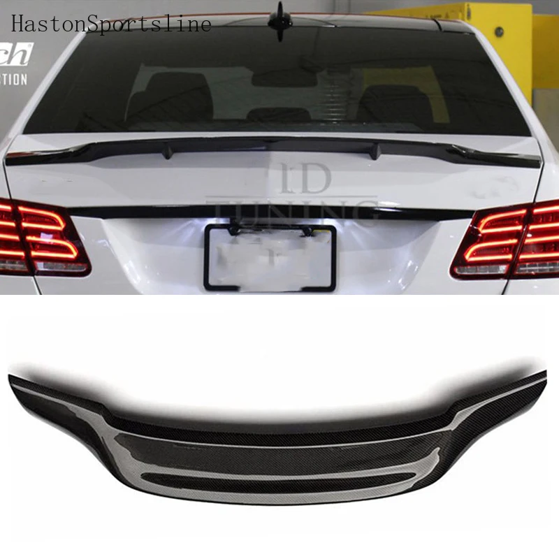 W212 E63 E200 Modified R Style Carbon Rear Trunk Luggage Compartment Spoiler Car Wing For Mercedes-Benz W212 2014~2016