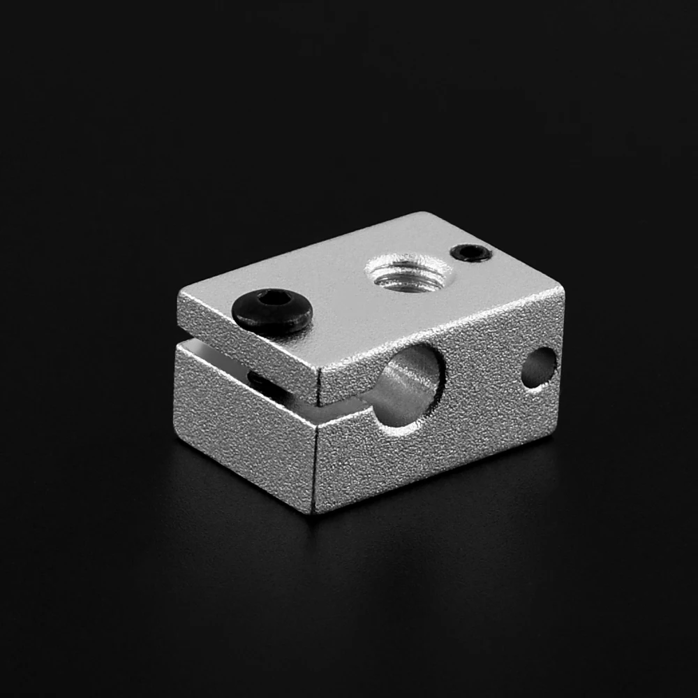 Aluminium PT100V6 Official version Heat Block For E3D V6 J-head Extruder HotEnd accessory 3D Printer Parts 23*16*12mm