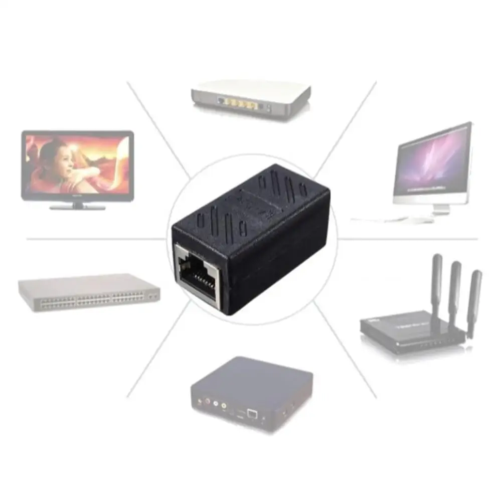 1 sztuk RJ45 Modulaire RJ 45 CAT8 8P 8C żeński do żeńskiego Netwerk Ethernet złącze LAN przejściówka łącznik