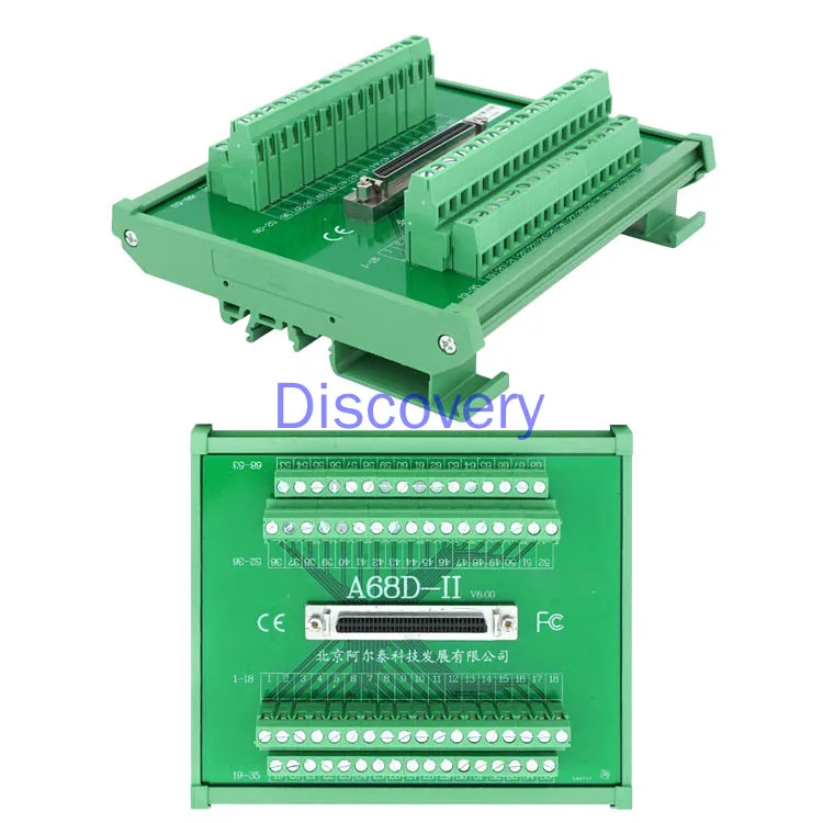 Papan Terminal 68-Core A68D dengan Kabel 68-Core, Papan Terminal Pendukung Kartu Menangkap