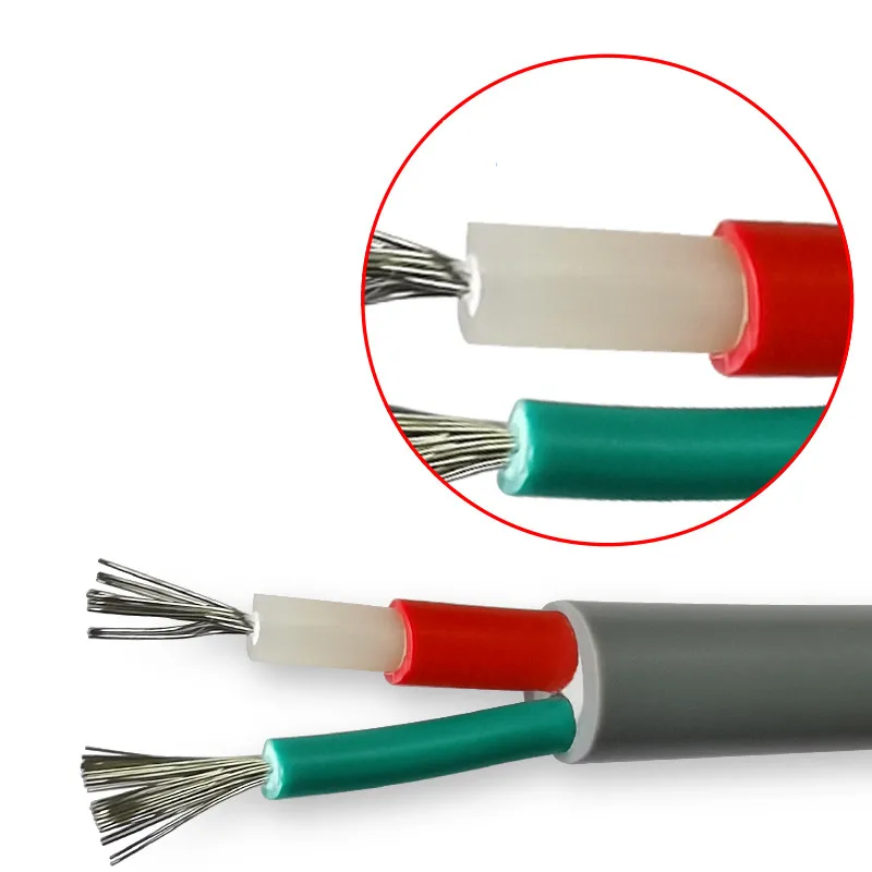 Fio de Dois Núcleos 50kv Fio de Tela Dupla Fio de Alta Tensão da Pistola de ar do Íon Fio Eletrostático Fio de Alta Tensão de Dois Núcleos