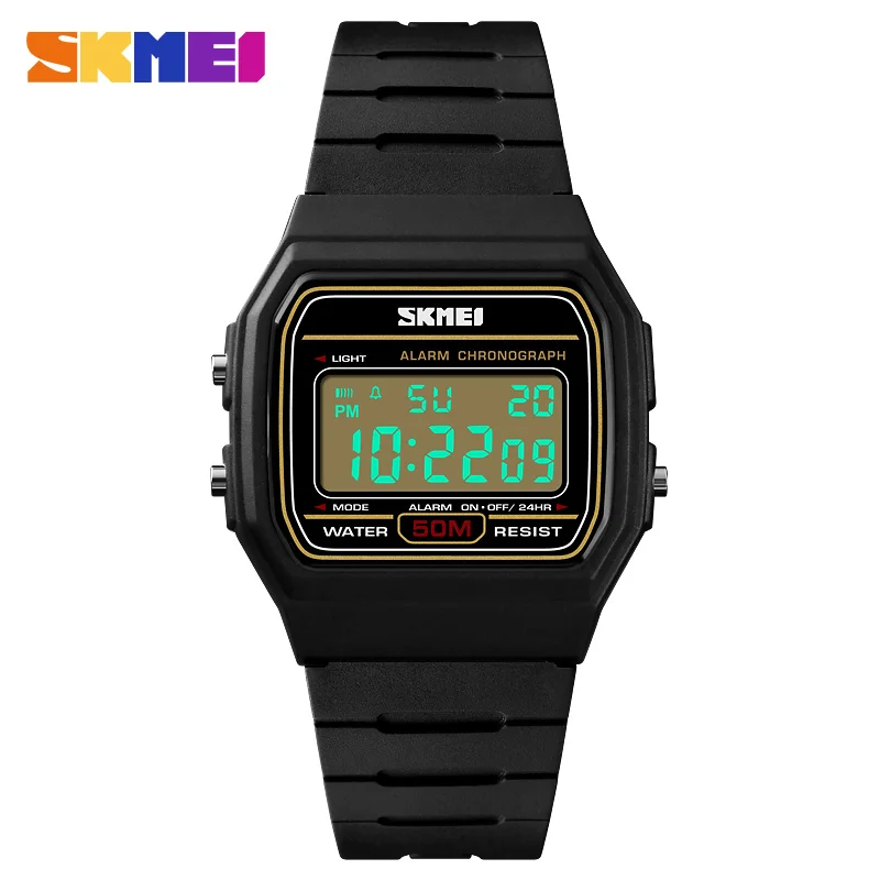 SKMEI Brand Men\'s Digital Watch Chronograph Sport Electronic Bracelet 50M Waterproof Men Wristwatch Alarm Clock Mens Watches