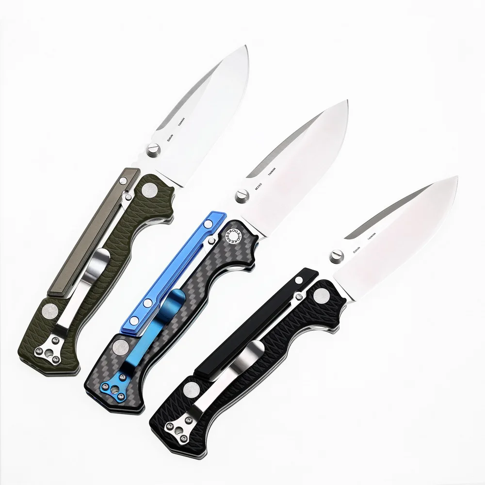 AD15 Pocket Folding Knife D2 Steel Blade Aluminum G10 Or Carbon Fiber Handle Outdoor Camping Hunting Survival Tactics EDC Tools