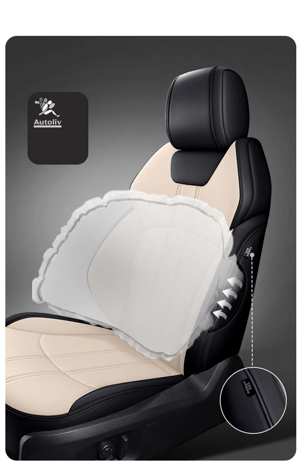 (Vorder- und Rücksitzbezüge) Leder-Autositzbezüge für Mazda CX5 2012 2013 2014 2015 2016 2017 Zubehör – Detail 14