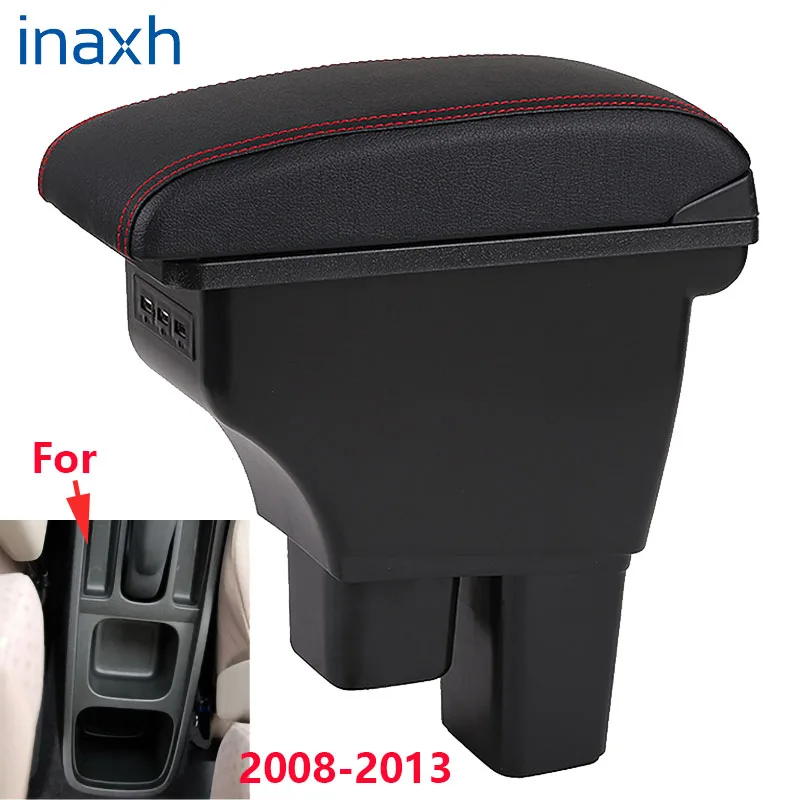 For Honda Fit Armrest For Honda Fit 2008 2009 2010 2011 2012 2013 Car Armrest box Retrofit parts Interior Storage box 3USB