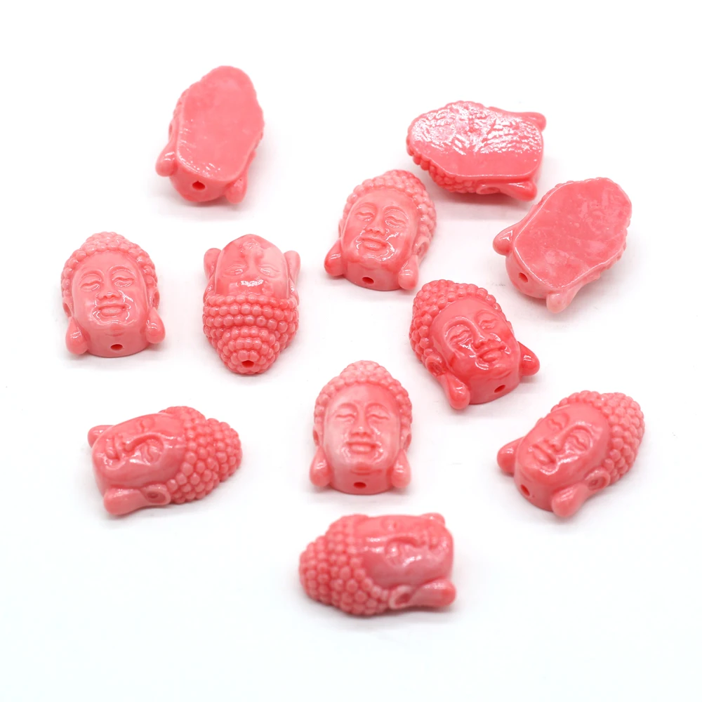 

10Pcs Natural Corals Beads Red Buddha Shaped With Holes Loose Spacer Beaded For Jewelry Making DIY Bracelet Necklace Accessories