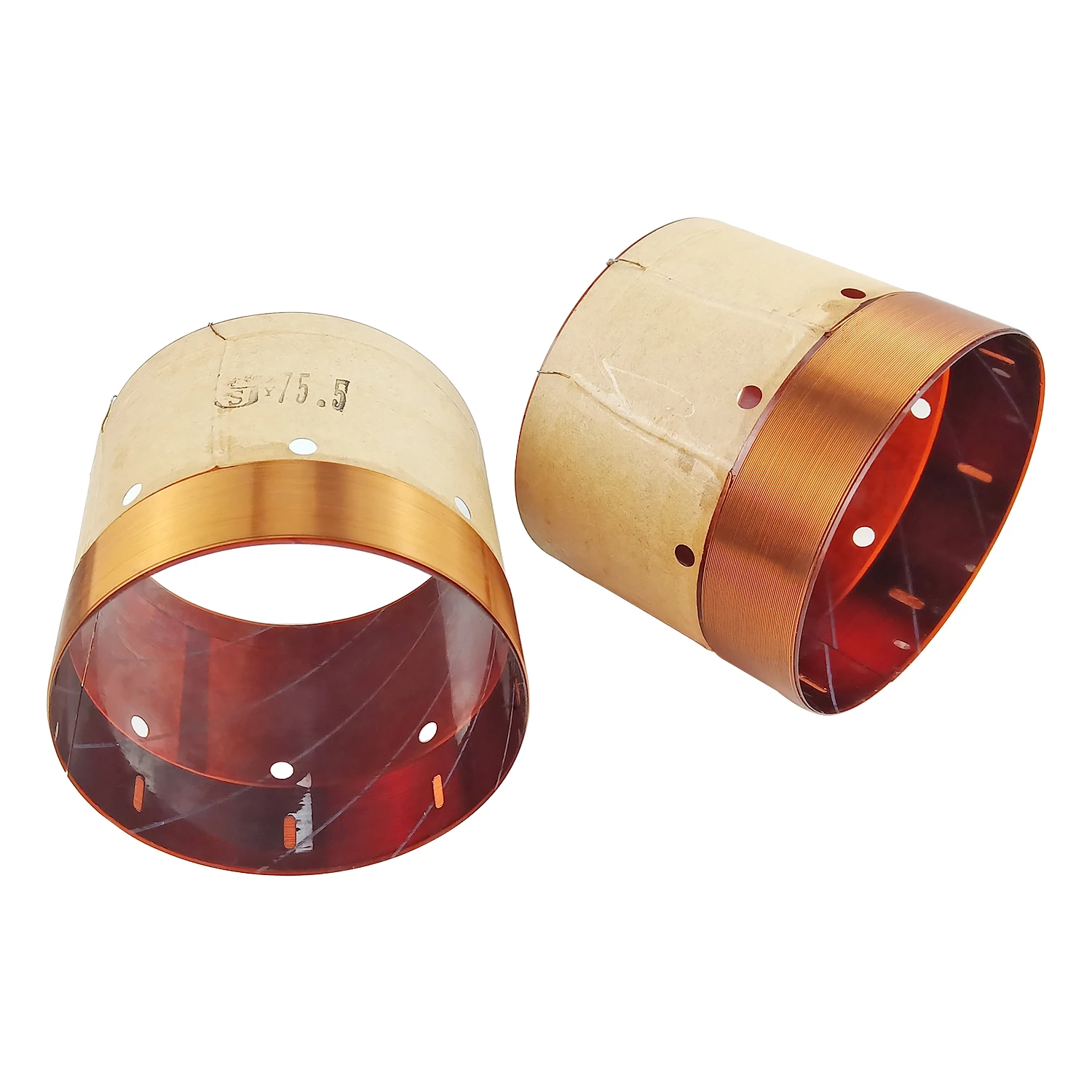 GHXAMP 75.5 مللي متر باس المتكلم ملف صوتي KSV سلك مستدير 75.5 الأساسية 8ohm مكبر الصوت Cail إصلاح مضخم الصوت المتكلم الملحقات لتقوم بها بنفسك 2 قطعة