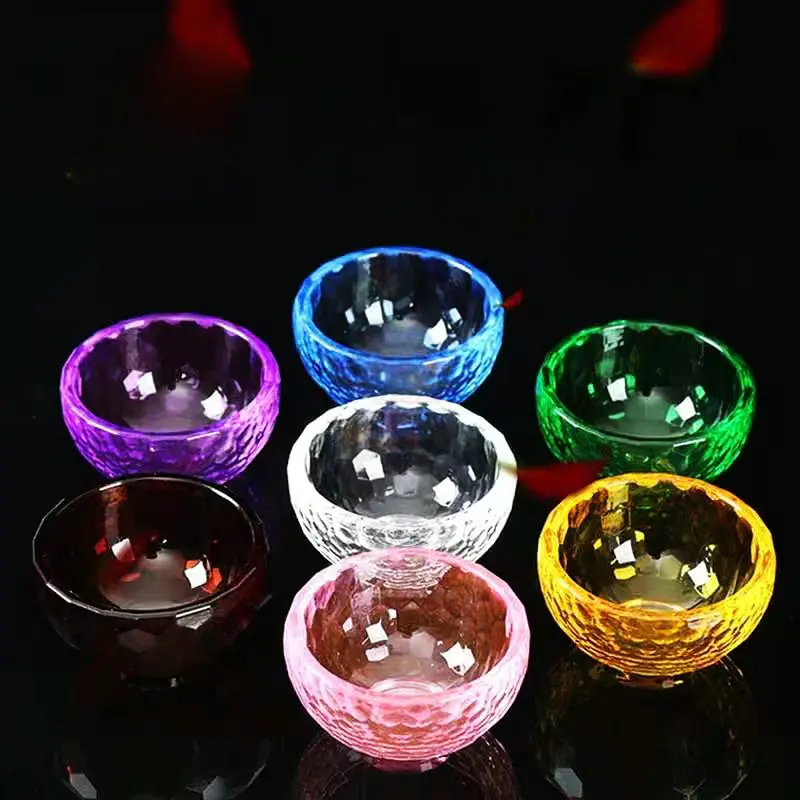 6cm Crystal Glass Bowl Essential Oil Cup Buddhist Utensils Home Decoration