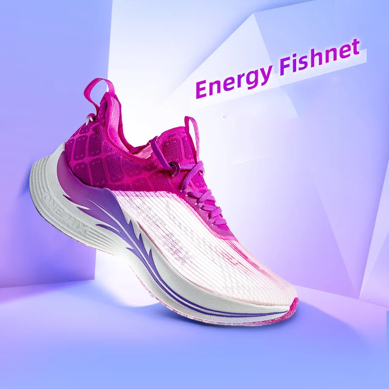 ONEMIX NEW Carbon Plate Marathon Running Racing Shoes Lovers Road Running Shoes Shock-Relief Ultra-Light Rebound Gym Sneakers