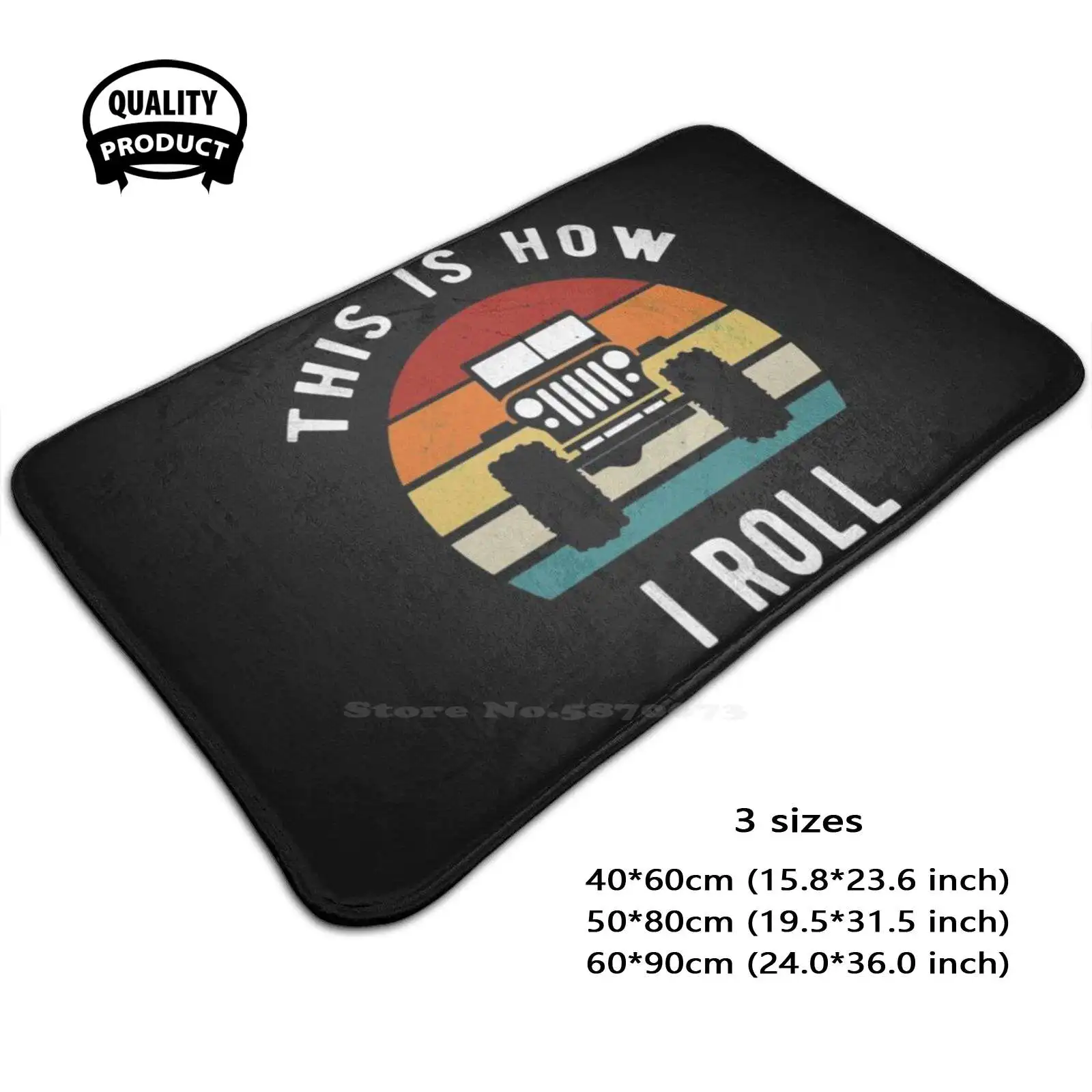 Lovers This Is How I Roll Funny Vintage Gift T - Shirt Soft Cushion Home Carpet Door Mat Car Rug Offroad Funny For Women I Love