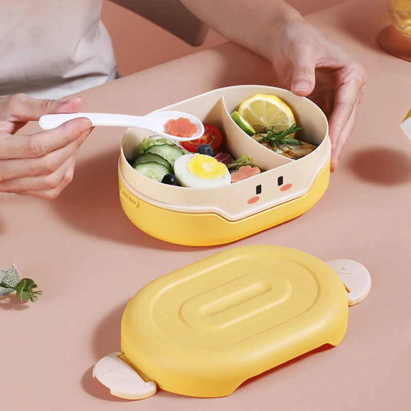 Bonito bento lancheira kawaii para crianças da escola estilo japonês jardim de infância das crianças pão sanduíche caixa de comida plástico