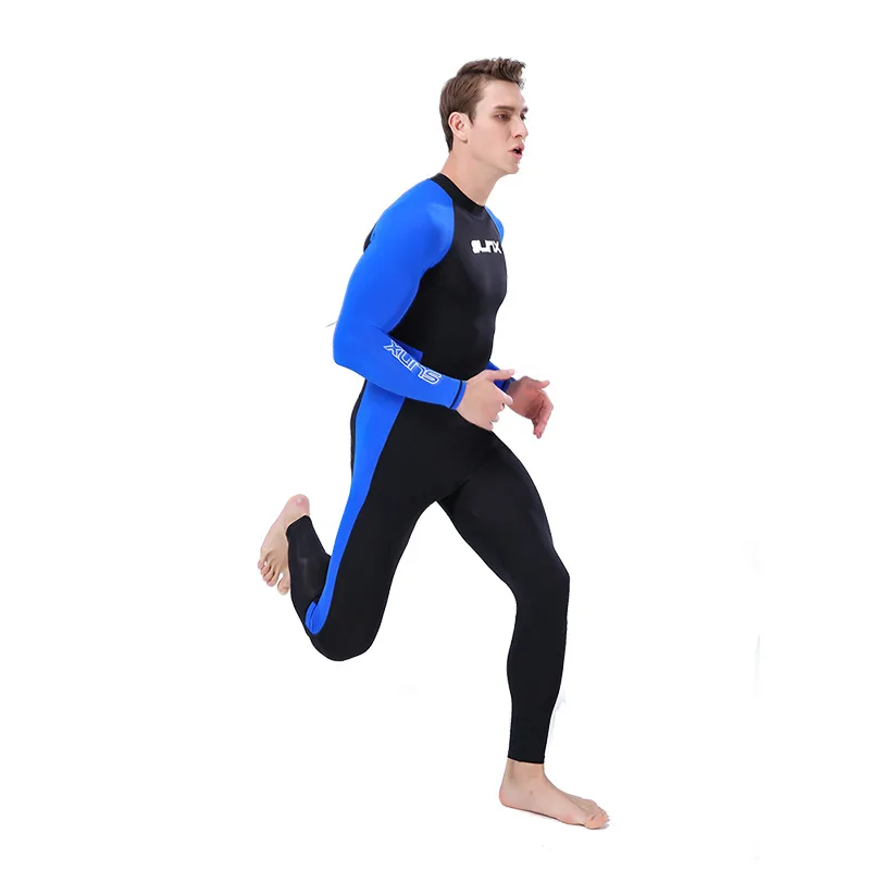 Lycra Wetsuit Men Surfing Rash Guards Snorkeling suit Long sleeve Back zipper Full Body Skin Diving Suit Anti-Jellyfish swimwear