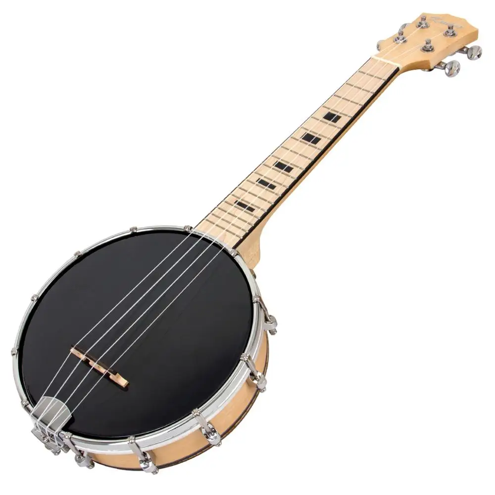 Kmise 4 String Banjo Ukulele Uke Concert 23 Inch Maple Wood 4 String Musical Instruments