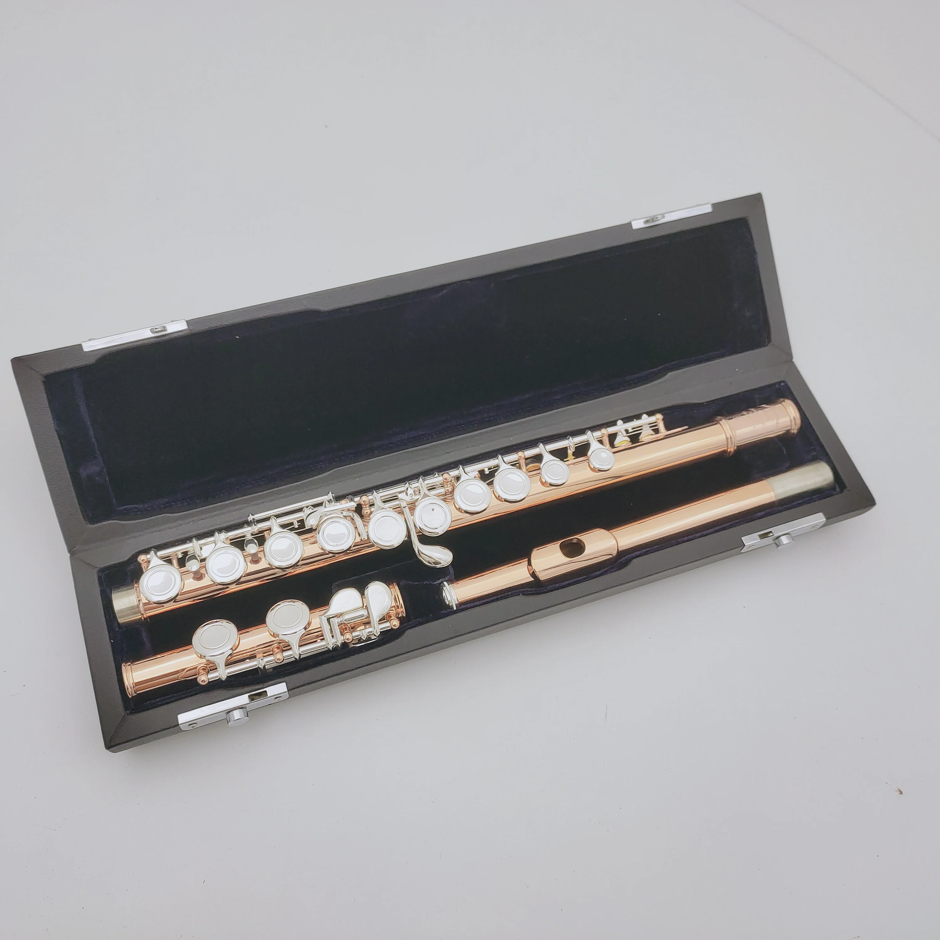 Beautiful Gold Lacquer Muramatsu Flute Closed Holes Split E Brand 16 Keys Musical Instrument Flute With Case