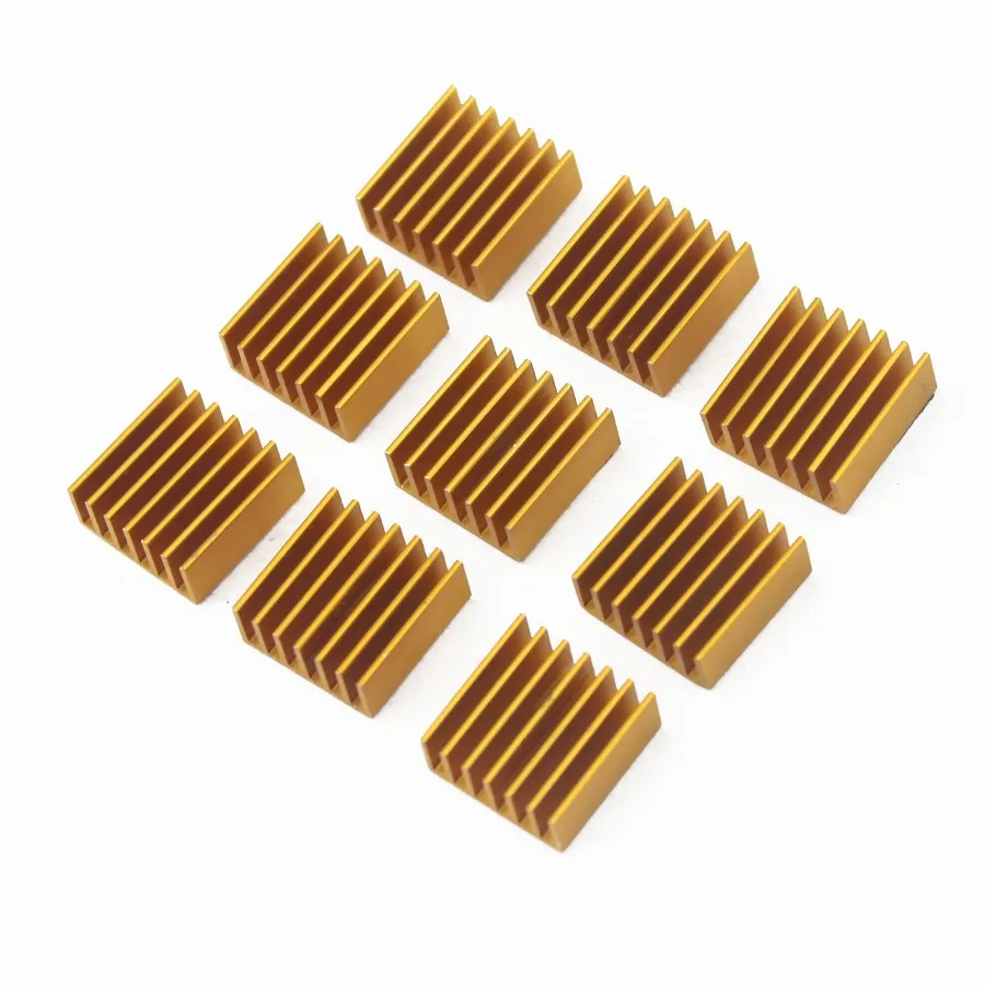 Gdstime-disipador de calor de aluminio para radiador de ordenador, 20 unidades, 14x14x6mm, con cinta conductora térmica de 40mm y 4cm