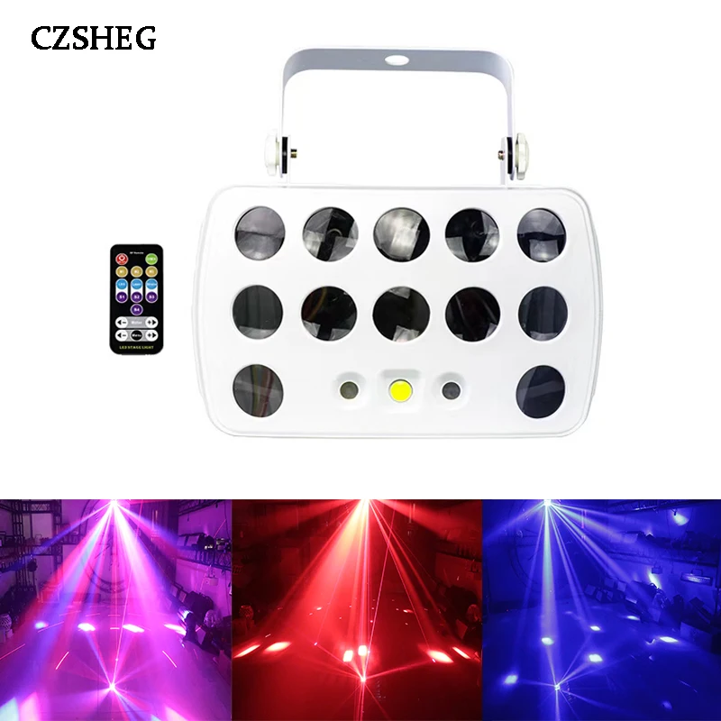 Remote Control DMX RGBW LED Laser Strobe Disco DJ Beam Spot Stage Lighting Effect Party Dance Club Wedding Butterfly Light