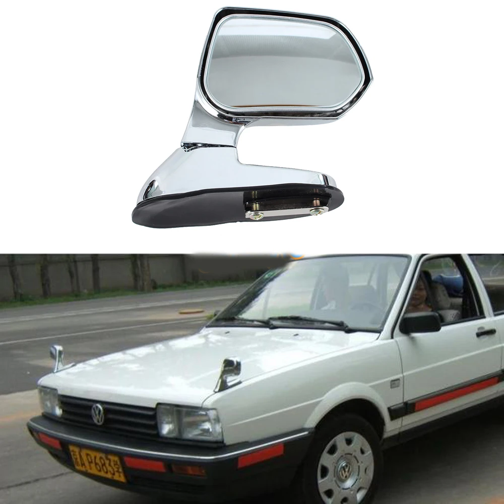 

2x SUV UTE Car Hood Bonnet Blind Spot Side View Wide Angle Mirrors Safety Mirror Silver / Black