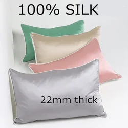 100% Natural Silk 22 momme Charmeuse Silk multicolor pillowcases pillow cases Envelope Closure standard queen king LS002