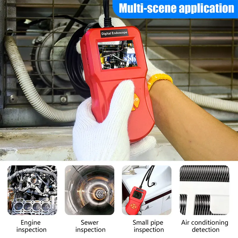 2.4 Inch IPS HD Screen Digital Detection Endoscope Industrial Household Handheld Endoscopes with LEDs