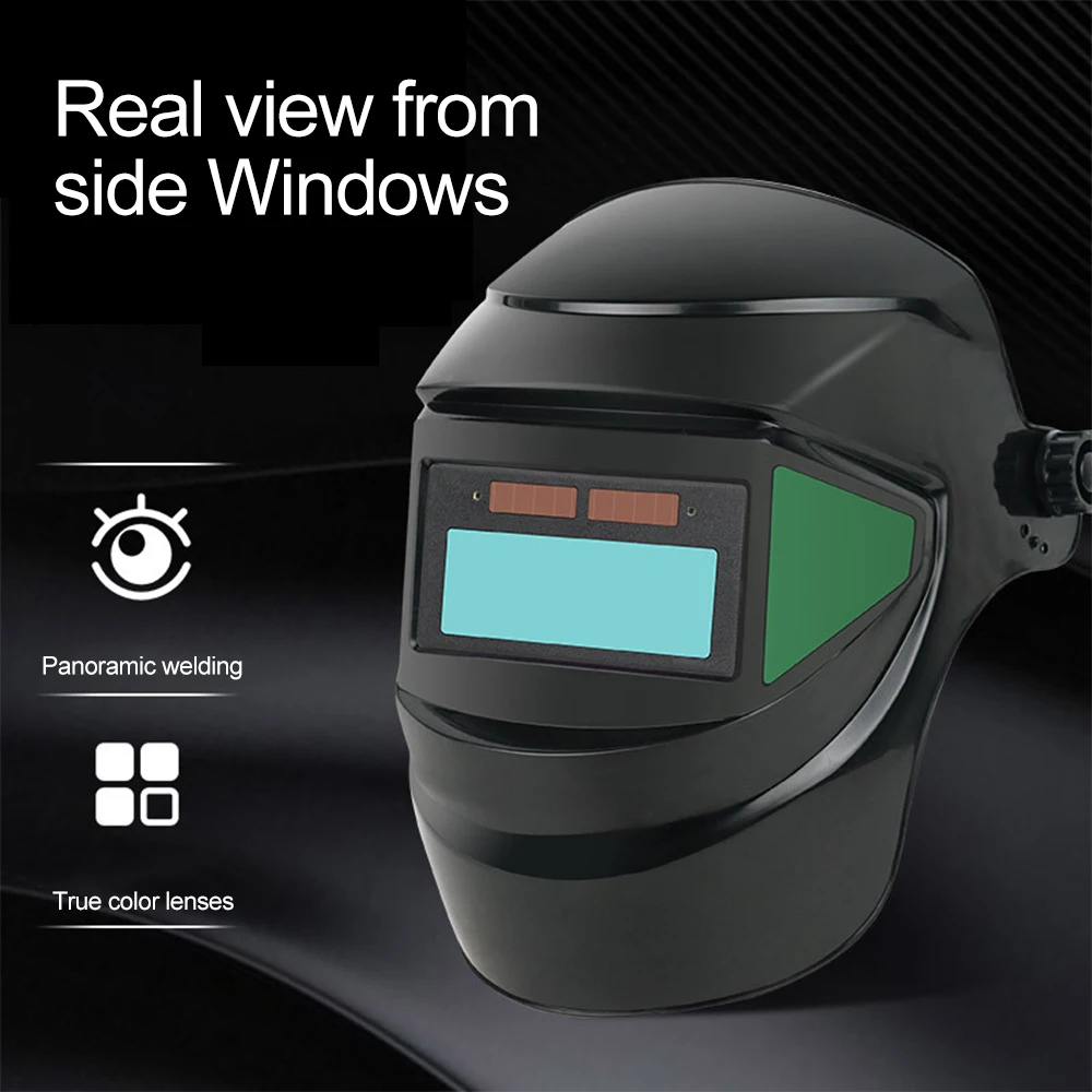 Welding Helmet Welder Mask Chameleon Large View Solar Power Auto Darkening Welding Mask For Arc Weld Grind Cut Dimming Glasses