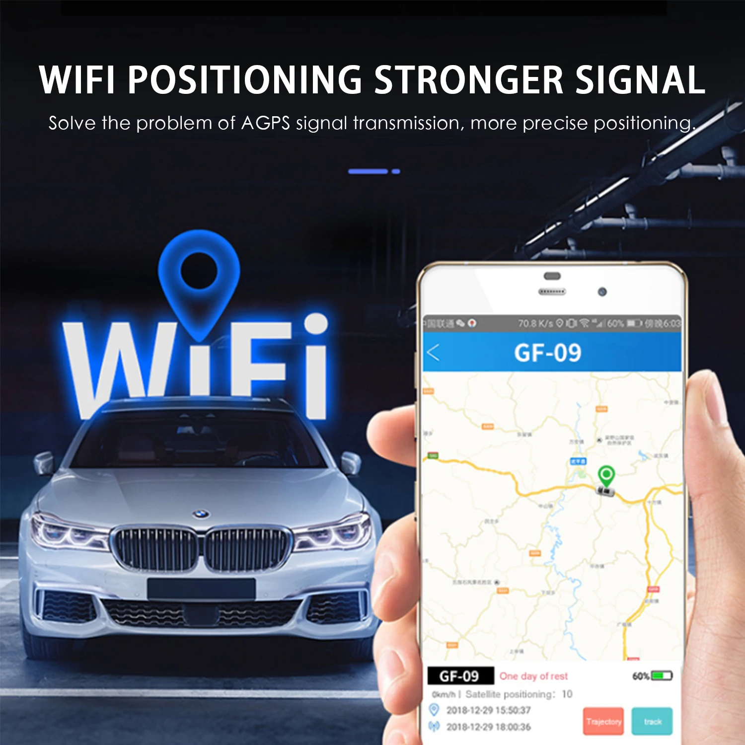 Car LocatorTracker Mini  Car Tracker Wifi  Locator Tracker Smart Magnetic Car Tracker Locator Device Voice Recorder