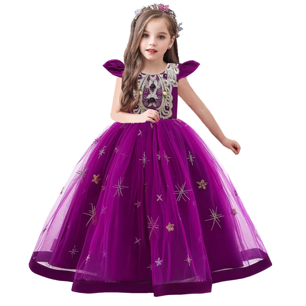 Molto elegante Party Girls Kids Luxury Gala Dress da 2 a 12 anni abito da damigella d\'onore per bambini