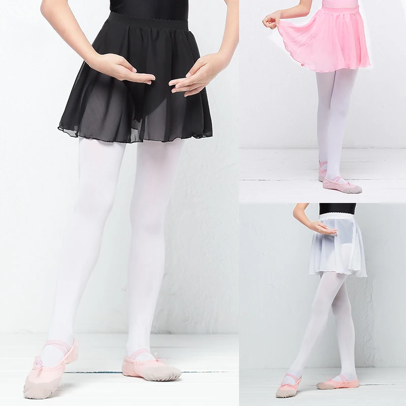 Ballet Tutu Skirt Girls Professional Dance Dress Pink Purple Black White Ballet Chiffon Skirt Children Dance Costume